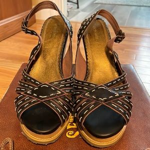 Seychelles size 10 fantastic leather platform sandals!